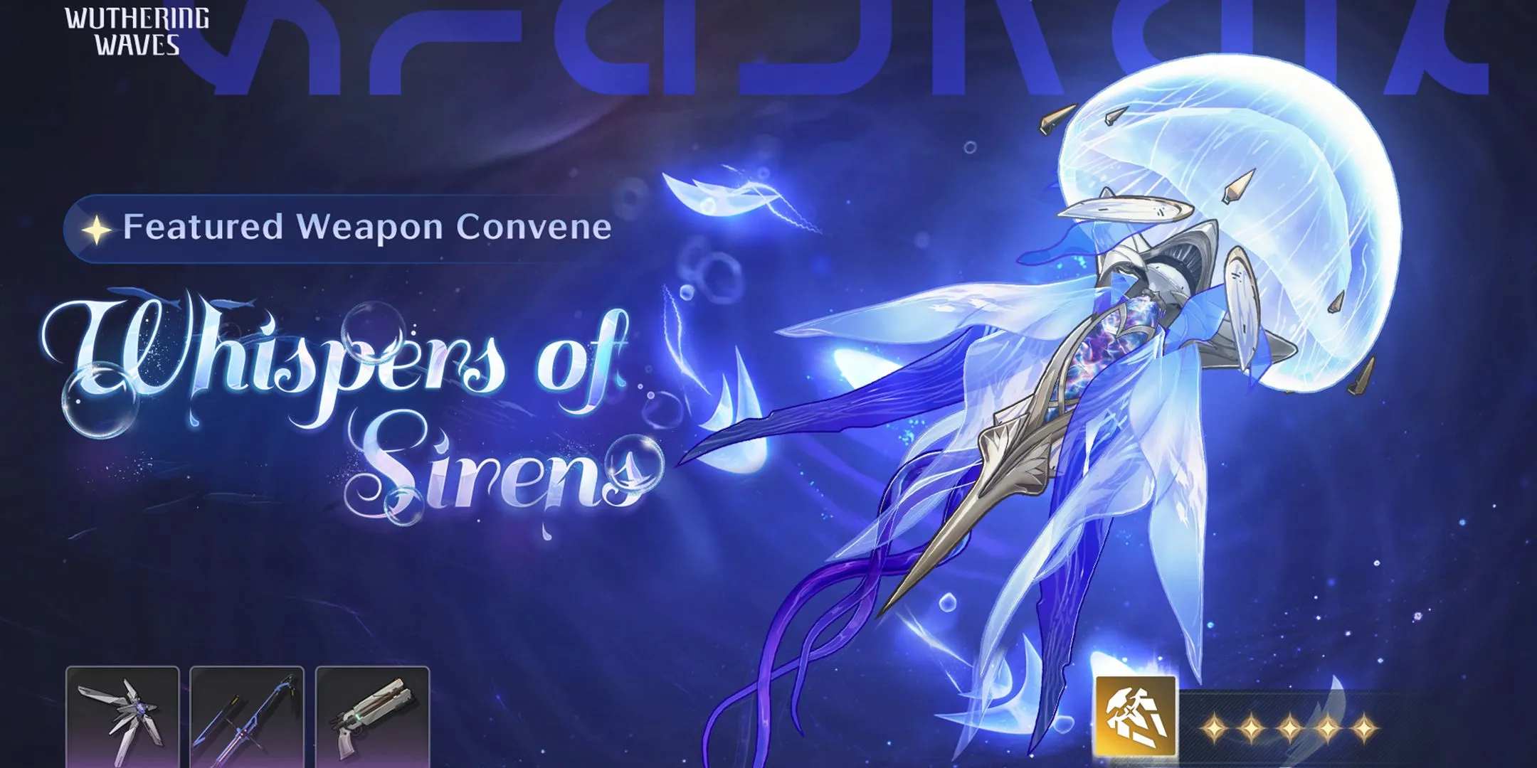 Vũ khí Whispers of Sirens đi kèm banner Cantarella Wuthering Waves