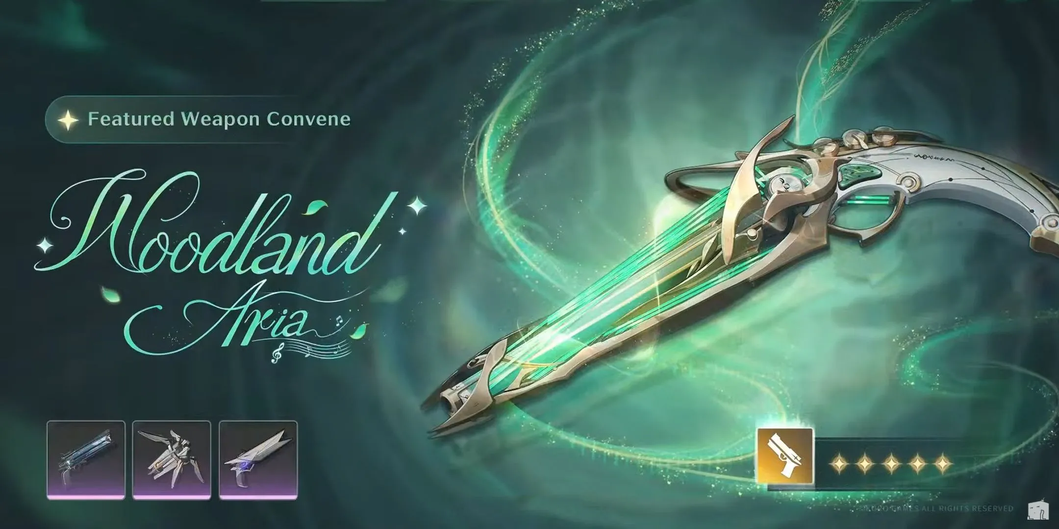 Vũ khí Woodland Aria đi kèm banner Ciaccona Wuthering Waves