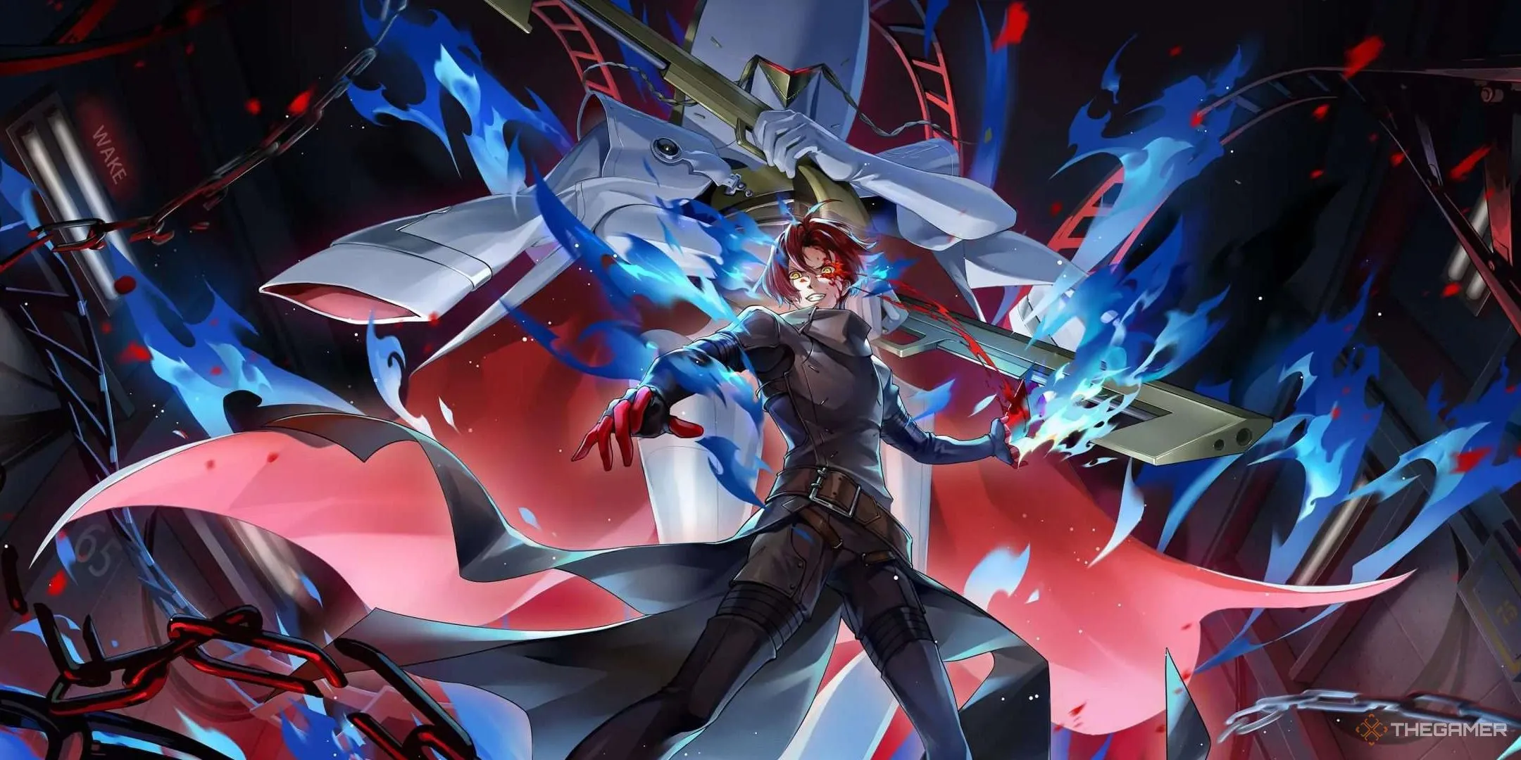 Wonder, nhân vật chính của Persona 5: The Phantom X, trong khoảnh khắc triệu hồi Persona của mình, với thiết kế hiện đại và mạnh mẽ.